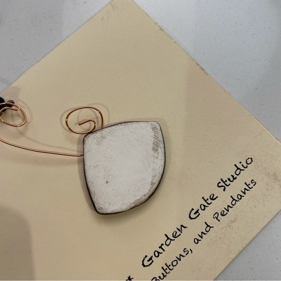 Sign Cancer Zodiac Pendant Astrology Necklace Purple Ceramic Artisan Made - Picture 12 of 16